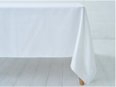 Stain resistant tablecloth WHITE SATEN