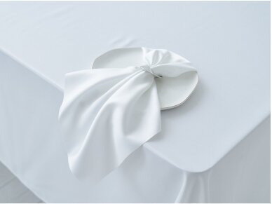 Stain resistant tablecloth WHITE SATEN 2