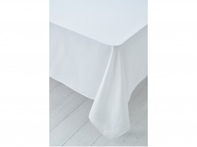 Stain resistant tablecloth WHITE SATEN 1