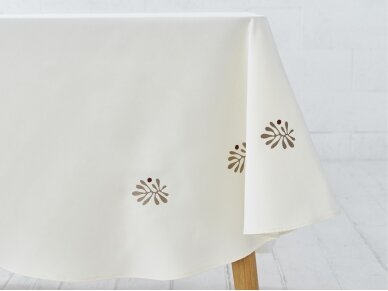 Stain resistant, champagne colored tablecloth BORGONA 1