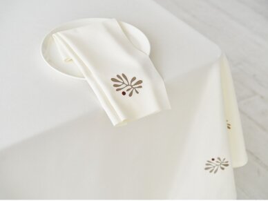 Stain resistant, champagne colored tablecloth BORGONA 2