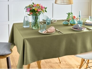 Stain resistant tablecloth LOFT moss 1