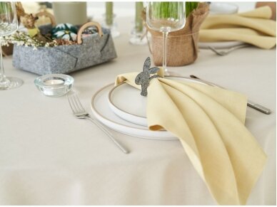 Stain resistant tablecloth LOFT, sand color 4
