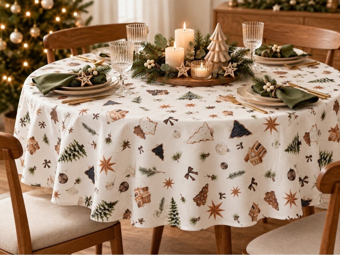 Christmas tablecloth COOKIES 1