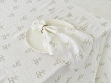 Christmas edition | Softened linen napkin FIR, white colored