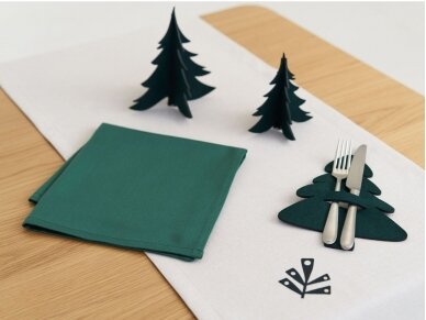 Kalėdiniai stalo papuošimai „Eglutė“, tamsiai žalia 2