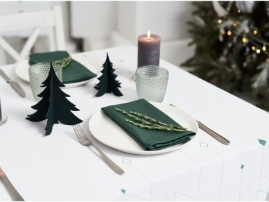 Kalėdiniai stalo papuošimai „Eglutė“ tamsiai žalia 3