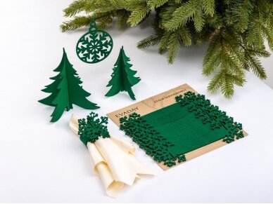 Kalėdiniai stalo papuošimai „Eglutė“, žalia 3