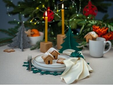Kalėdiniai stalo papuošimai „Eglutė“, žalia