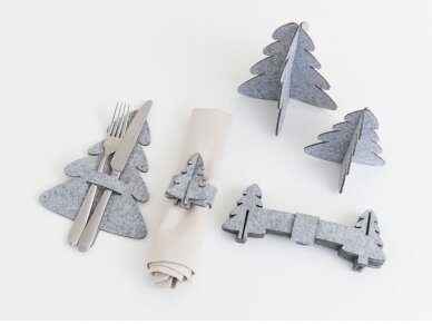 Kalėdinis įrankių dėkliukas „Apsnigta eglutė“ pilkas 2