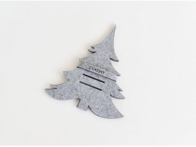 Kalėdinis įrankių dėkliukas „Eglutės“ pilkas