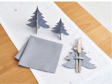 Christmas cutlery holder "Christmas tree" gray 3