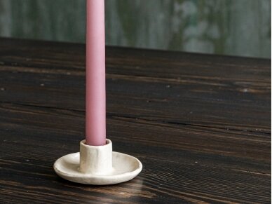 Keramikinė žvakidė kreminė