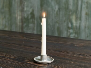 Ceramic candlestick, gray