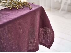 Linen tablecloth AUBERGINE