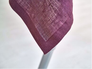Lininė staltiesė baklažano spalvos