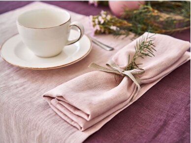 Linen tablecloth AUBERGINE 2