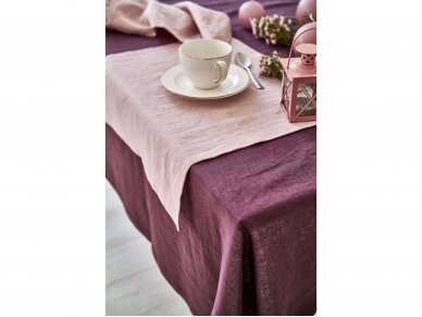 Linen tablecloth AUBERGINE 4