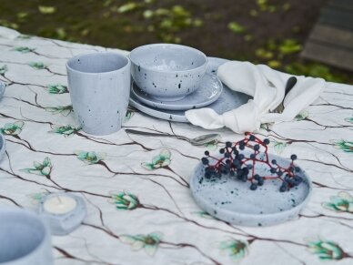Softened linen tablecloth 'FLOWER BRAIDS' 5