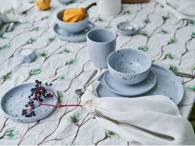 Softened linen tablecloth 'FLOWER BRAIDS' 6