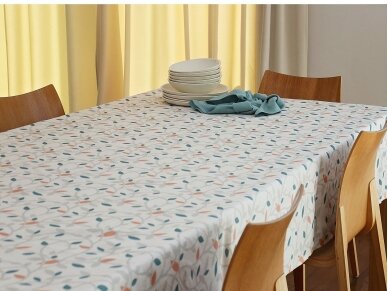 Softened linen tablecloth "Colored leaves" 3