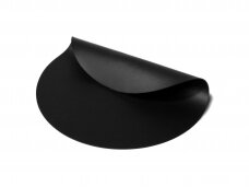 Leather placemat round BLACK