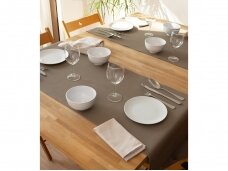Table runner leather MONACO taupe