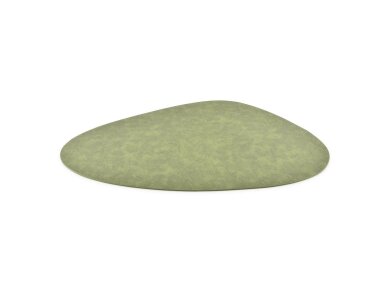Leather Placemat round GREEN 2