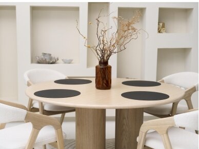 Leather placemat for TOGO round black 1