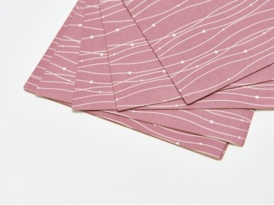 Textile placemat PINK WAVES 3