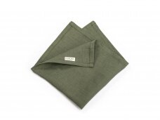 Moss colored linen napkin