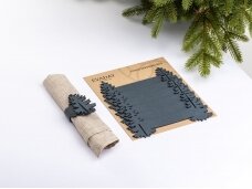 Napkin rings "Christmas tree" gray