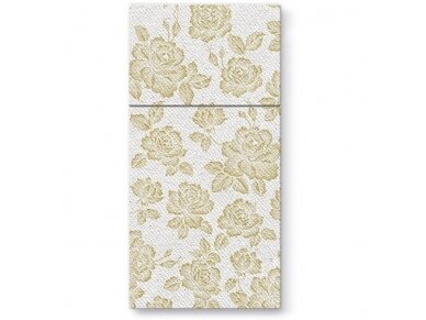 Airlaid Cutlery Pouch SUBTLE ROSES GOLD