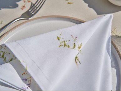 Cloth napkin LAMINA, white 1