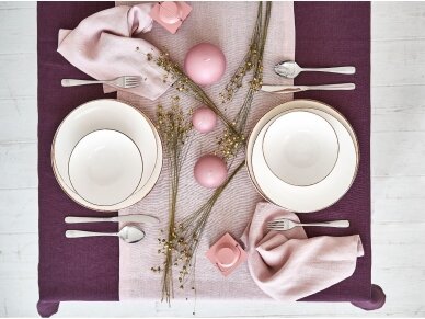 Pink softened linen napkins 2