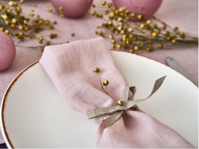 Pink softened linen napkins 3