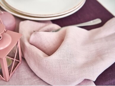 Pink softened linen napkins 5