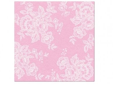 Airlaid napkin SOFT LACE, soft pink