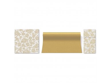 Airlaid napkin SUBTLE ROSES, gold 1