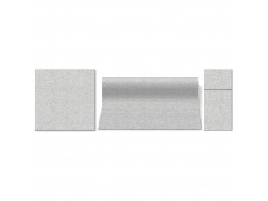 Servetėlės lino imitacijos pilkos Airlaid, Linen Structure grey