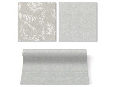 Servetėlės lino imitacijos pilkos Airlaid, Linen Structure grey 2