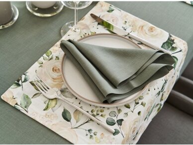 Napkins LOFT, green reed color, stain resistant
