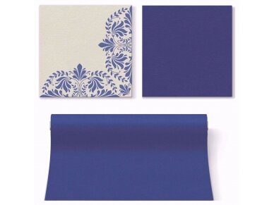 Airlaid napkin IVY MOTIVE, dark blue 1