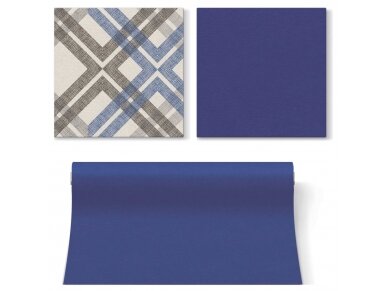 Airlaid napkin STYLISH CHECK, dark blue 3