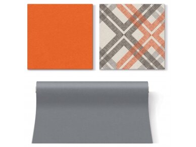 Airlaid napkin STYLISH CHECK, orange 3