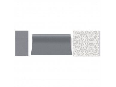 Servetėlės pilkos Airlaid, Ornament grey 3