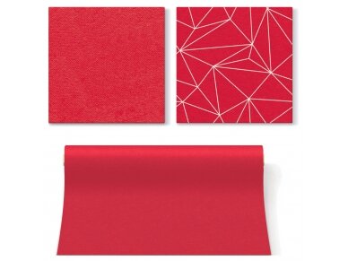 Airlaid napkin GEOMETRIC LINES, red 2