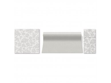 Airlaid napkin, SUBTLE ROSES, silver 1