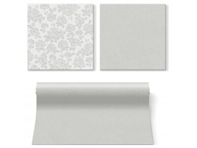 Airlaid napkin, SUBTLE ROSES, silver 2