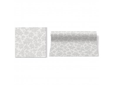 Airlaid napkin, SUBTLE ROSES, silver 3